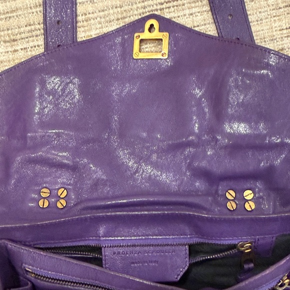 Proenza Schouler PS 1 Purple Leather Women's Bag awesome color - Picture 12 of 16